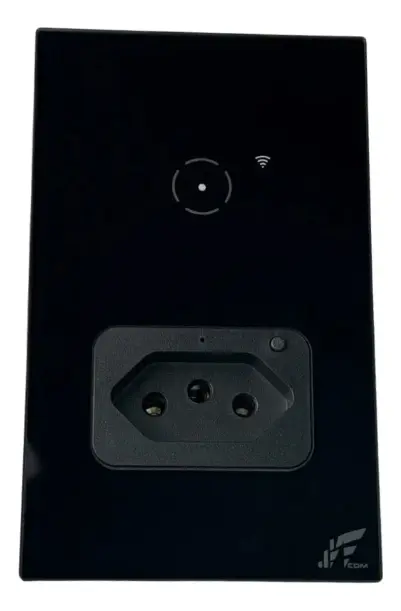 Interruptor Wifi Inteligente Jwcom 1 Botão Touch Alexa Google Preto - Imagem 2