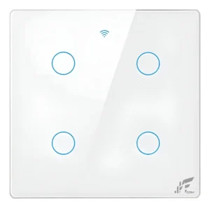 Interruptor Wifi Inteligente 4×4 4 Botões Smart Touch Alexa – Branco