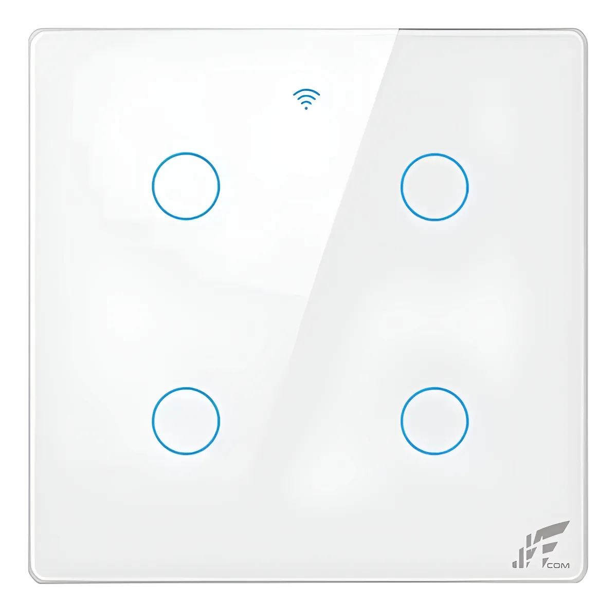 Interruptor Wifi Inteligente 4x4 4 Botões Smart Touch Alexa - Branco