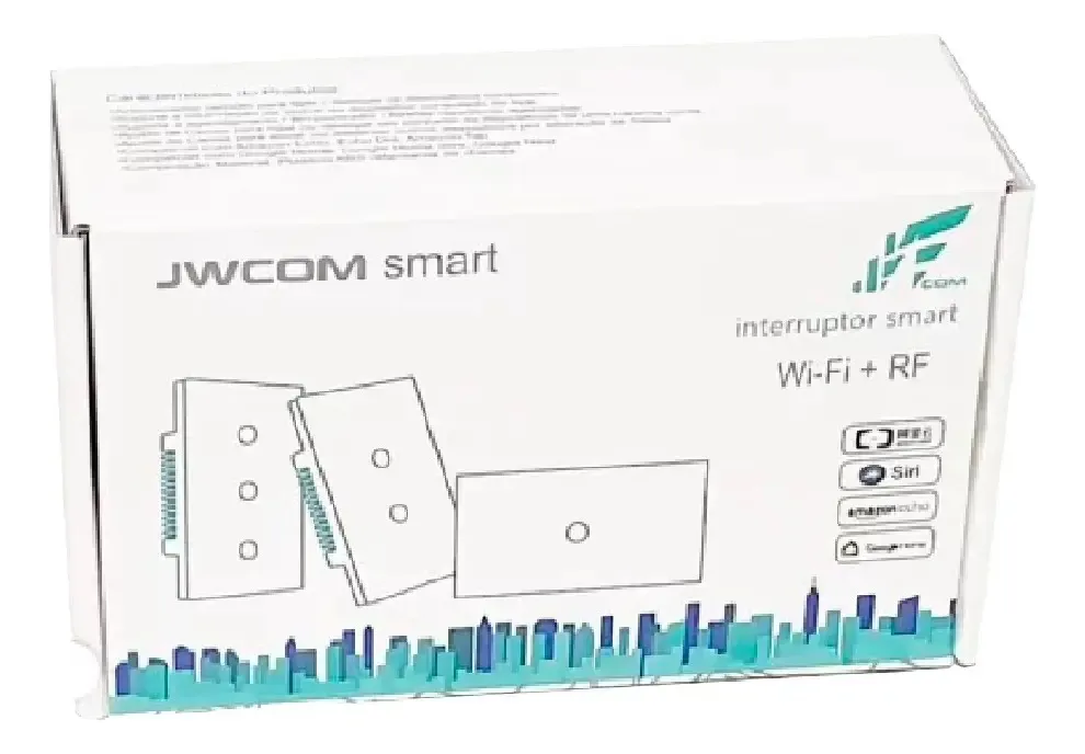 Interruptor Inteligente Wifi 2 Botões Smart Touch Tuya Alexa Cor Branco - Imagem 3