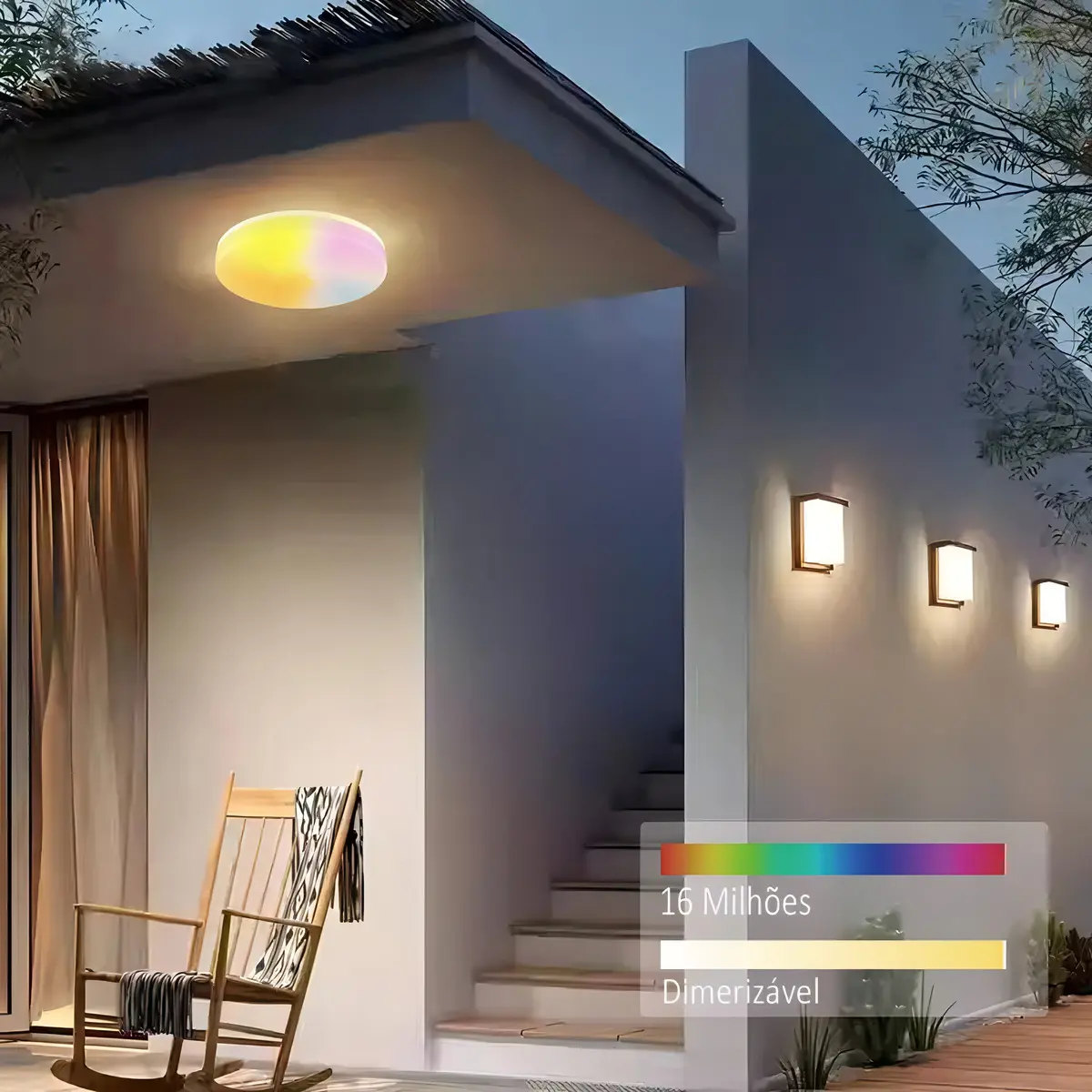 Plafon Luminária Redonda Inteligente JWCOM Smart SA LP220RC Cores RGB 6500 K - Imagem 6