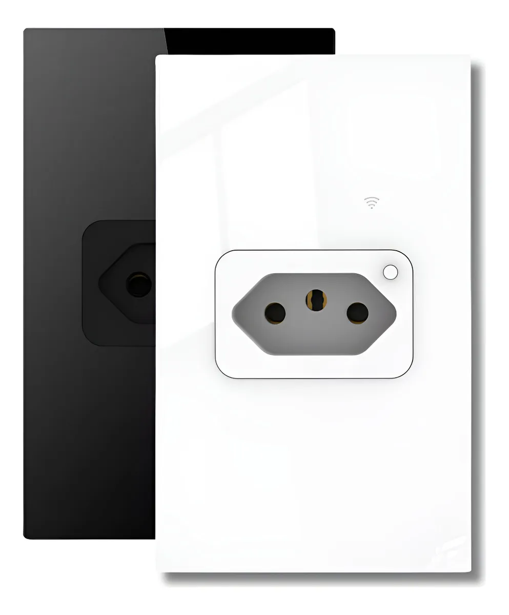 Tomada 20a Wifi Inteligente Embutir C/ Medidor Consumo Alexa Branco