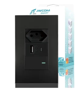 Tomada Interruptor Paralelo + Usb Tipo C De Parede Universal – SU-537PT