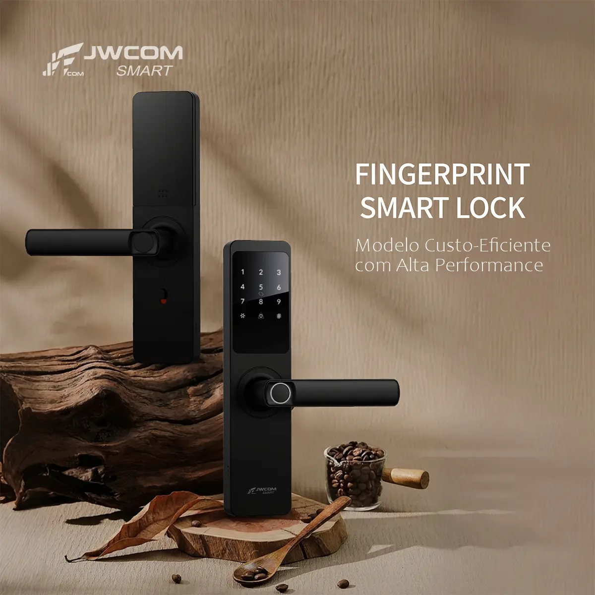 Fechadura Digital Inteligente Wifi Com Biometria Jwcom Smart - Imagem 5
