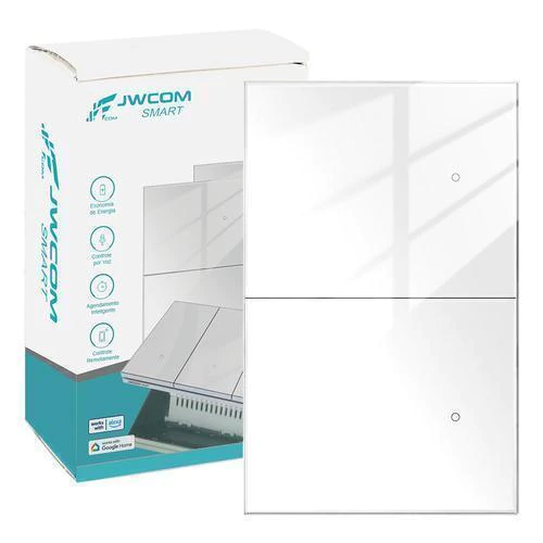Interruptor Inteligente Tecla Física 2 Botões Zigbee Jwcom SA-ZB217B