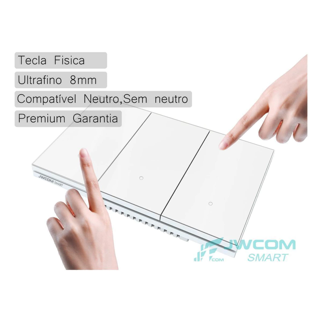 Interruptor Inteligente Tecla Física 3 Botões Zigbee Jwcom SA-ZB217C - Imagem 2