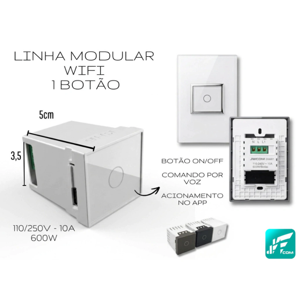 MODULO INTERRUPTOR INTELIGENTE WIFI 1 Canal MD-M6AS JWCOM SMART