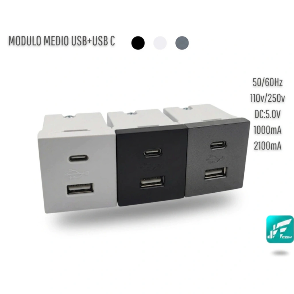 Modulo Carregador Usb+USB C MD-M5 Jwcom Smart