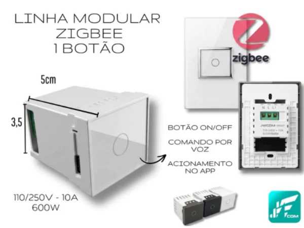 MODULO INTERRUPTOR INTELIGENTE ZIGBEE 1 Canal MD-M6AS JWCOM SMART