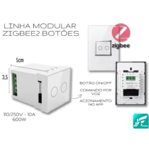 MODULO INTERRUPTOR INTELIGENTE ZIGBEE 2 Canais SU-MD-M6BS JWCOM SMART