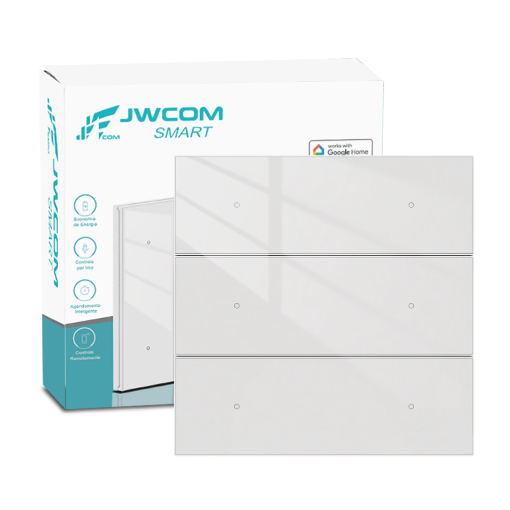 Interruptor Inteligente Zigbee Tecla 4x4 Jwcom 6 canais - Branco