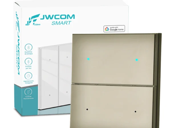 Interruptor Inteligente Zigbee METÁLICO Tecla 4x4 Jwcom 4 canais