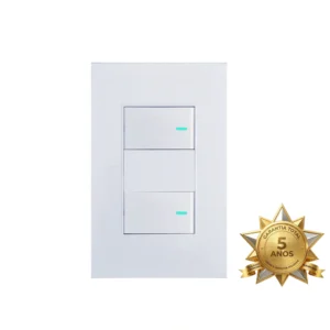 Interruptor Simples Modular 2 Tecla JWCOM – SU-42P101