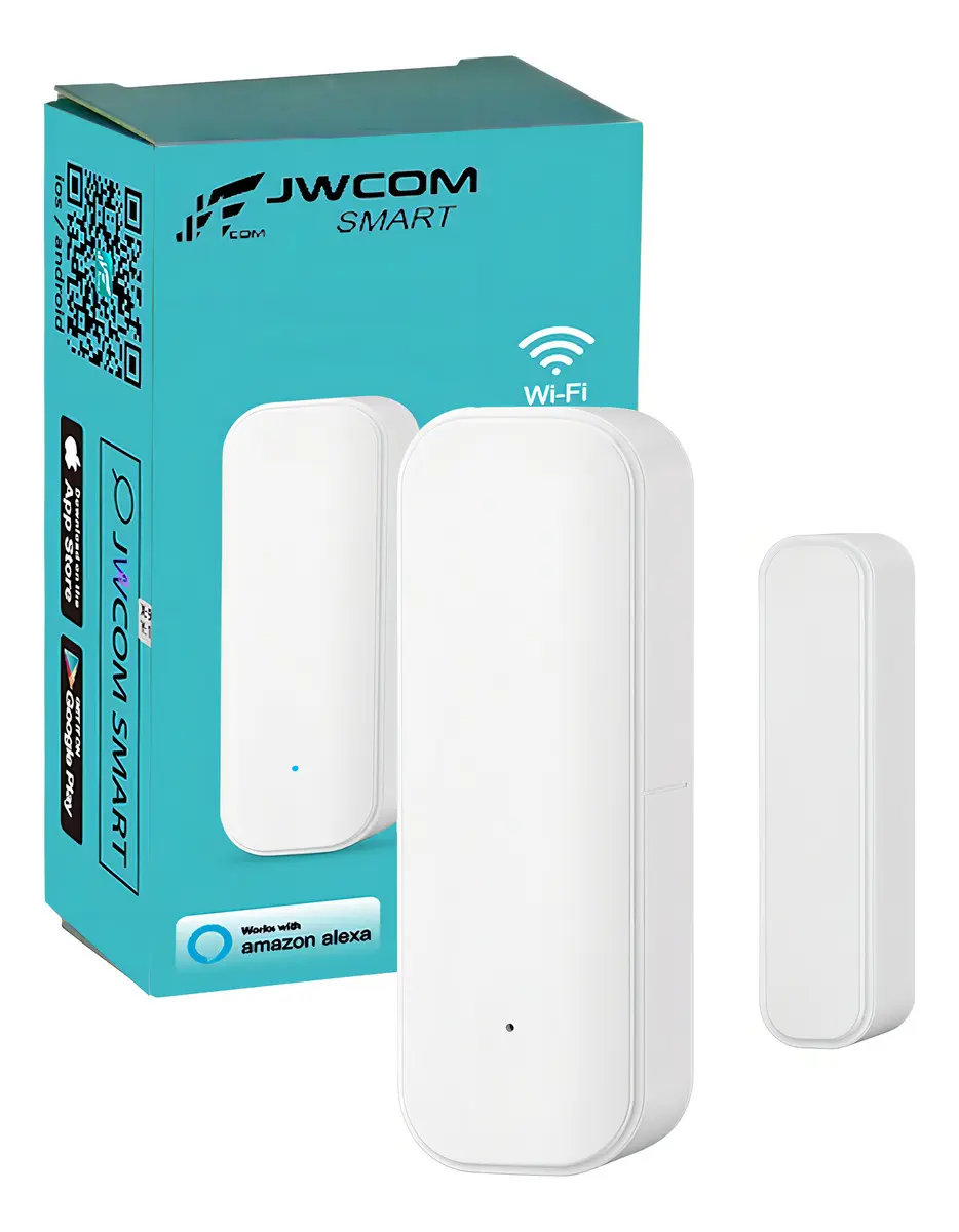 Sensor De Porta Janela Wi-Fi Inteligente Tuya Smart Alarme Jwcom Smart - SA-SP011