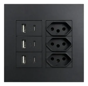 Tomada Usb E Tipo C Modular E Parede Bivolt Atualizável – SU-44P333555-PT