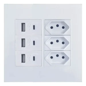 Tomada Usb E Tipo C Modular E Parede Bivolt Atualizável – SU-44P333555