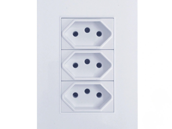 Tomada Tripla 10a 127/220v Completa Jwcom Smart