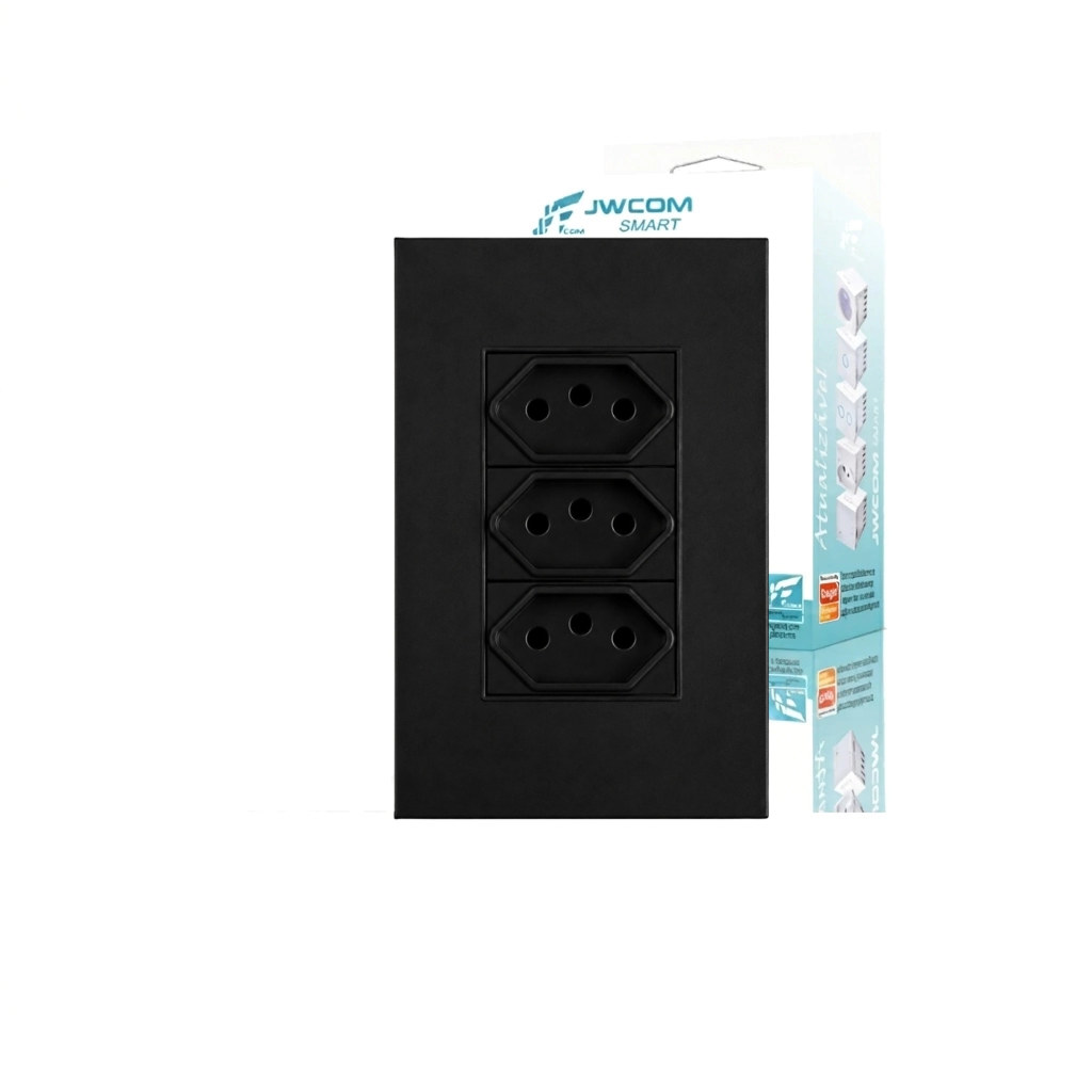 Tomada Tripla 10a 127/220v Completa Jwcom Smart - Imagem 4